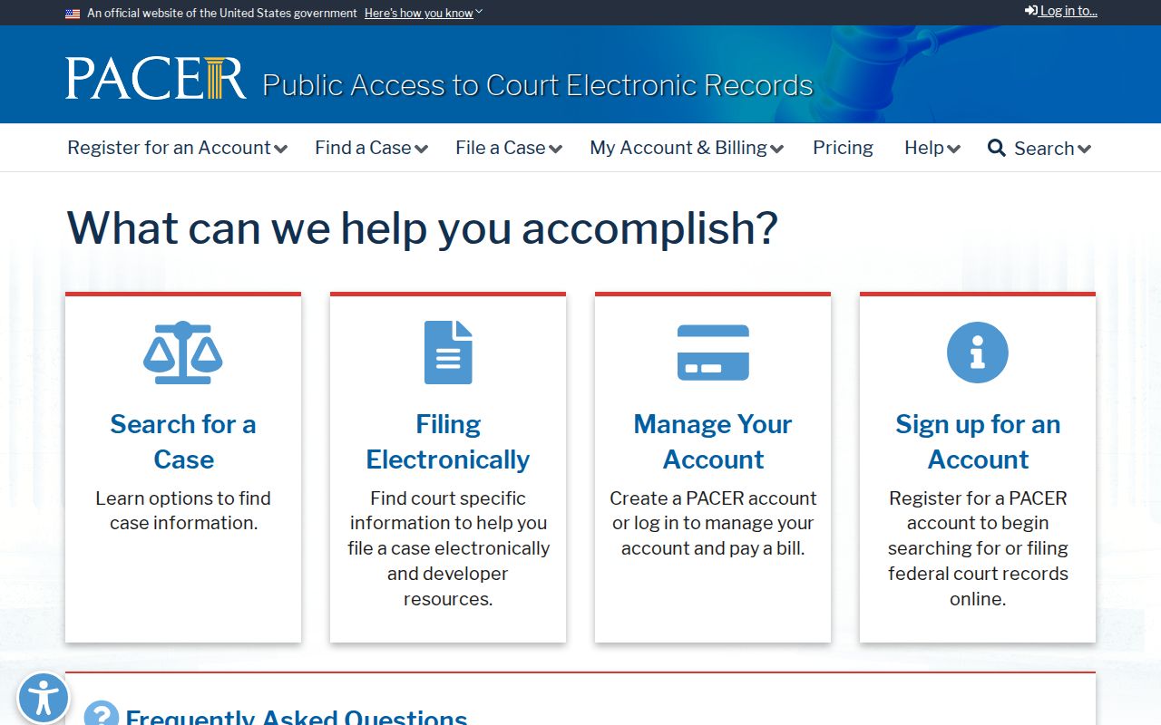 Pritchett criminal records through federal PACER case access