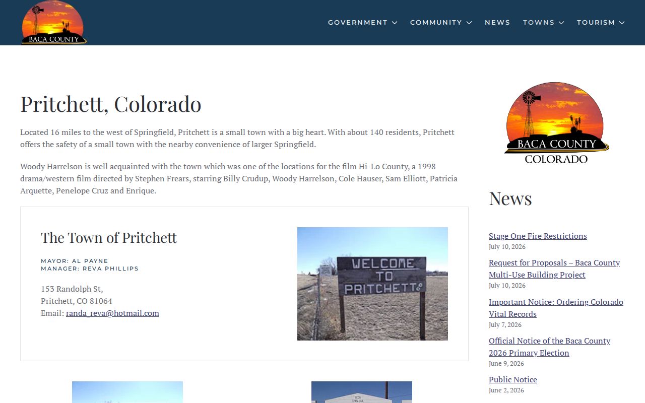 Pritchett criminal records official town profile